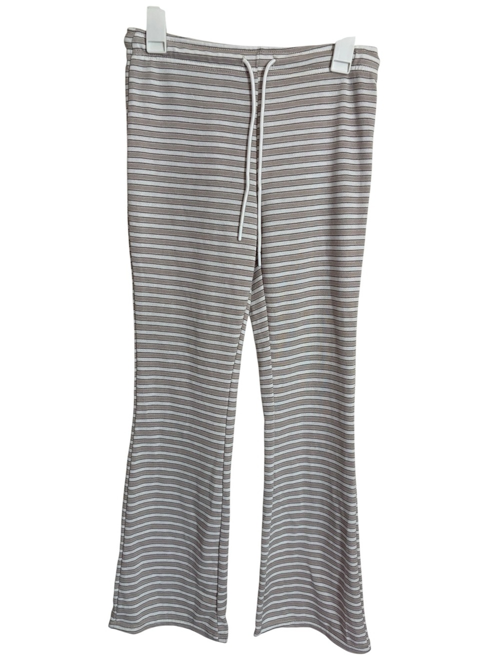 Striped Gray Boot Cut Lounge Pants